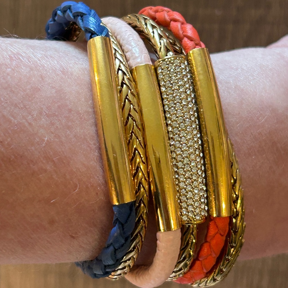 Henri Bendel Multi-Strand Braided Leather Bracelet